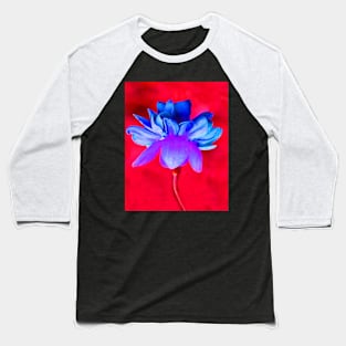 Blue Flower Baseball T-Shirt